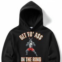 Load image into Gallery viewer, "Get Yo Ass" Wrestling - In The Ring 03 - Lane Seven LS14001 Premium Hooded Sweatshirt