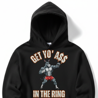 Load image into Gallery viewer, "Get Yo Ass" Wrestling - In The Ring 05 - Lane Seven LS14001 Premium Hooded Sweatshirt