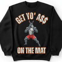 Load image into Gallery viewer, "Get Yo Ass" Wrestling - On The Mat 03 - Gildan 18000 Crewneck Sweatshirt