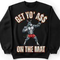 Load image into Gallery viewer, "Get Yo Ass" Wrestling - On The Mat 05 - Gildan 18000 Crewneck Sweatshirt