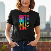 Load image into Gallery viewer, "Nurse Live Love Heal” 2 - Women’s Tee (Gildan 64000)